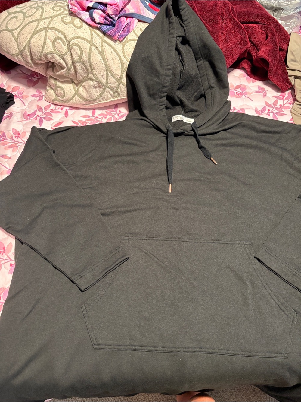 Hanes Women's Black Hooded Swim Coverup